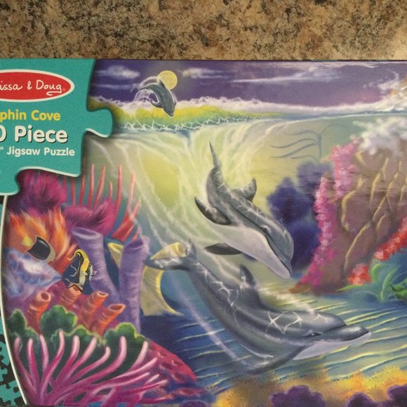 Melissa and Doug jigsaw puzzle Dolphin Cove very good used condition - Picture 1 of 4
